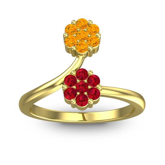 Petite Floral Yamaka Ring
