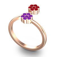 Petite Floral Yamaka Ring