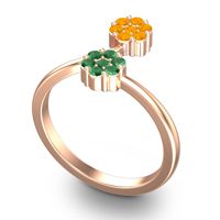 Petite Floral Yamaka Ring