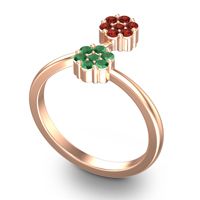 Petite Floral Yamaka Ring