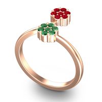 Petite Floral Yamaka Ring