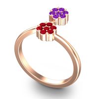 Petite Floral Yamaka Ring