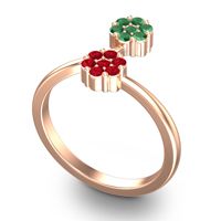 Petite Floral Yamaka Ring