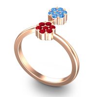 Petite Floral Yamaka Ring