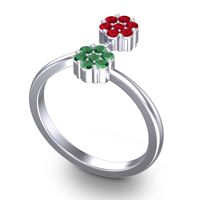 Petite Floral Yamaka Ring