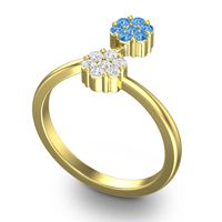 Petite Floral Yamaka Ring