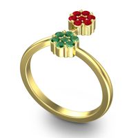 Petite Floral Yamaka Ring