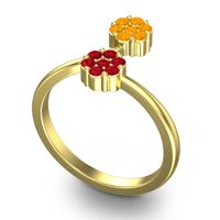 Petite Floral Yamaka Ring