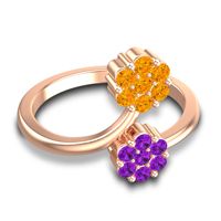 Petite Floral Yamaka Ring