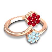 Petite Floral Yamaka Ring