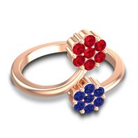 Petite Floral Yamaka Ring