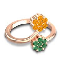 Petite Floral Yamaka Ring