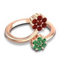 Petite Floral Yamaka Ring