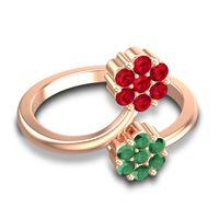 Petite Floral Yamaka Ring