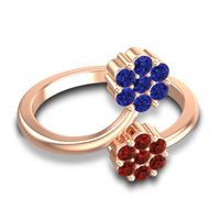 Petite Floral Yamaka Ring