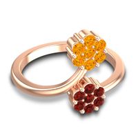 Petite Floral Yamaka Ring