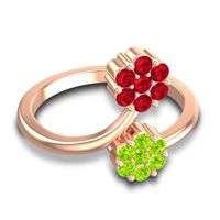 Petite Floral Yamaka Ring