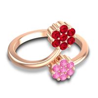 Petite Floral Yamaka Ring