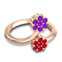 Petite Floral Yamaka Ring