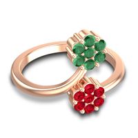 Petite Floral Yamaka Ring