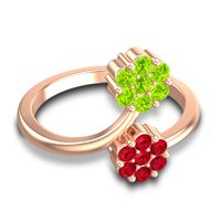 Petite Floral Yamaka Ring