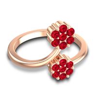 Petite Floral Yamaka Ring