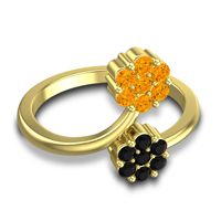Petite Floral Yamaka Ring