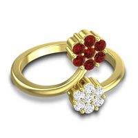 Petite Floral Yamaka Ring