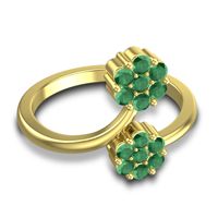 Petite Floral Yamaka Ring