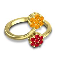Petite Floral Yamaka Ring