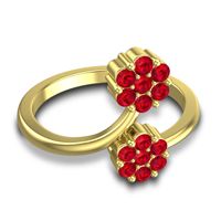Petite Floral Yamaka Ring