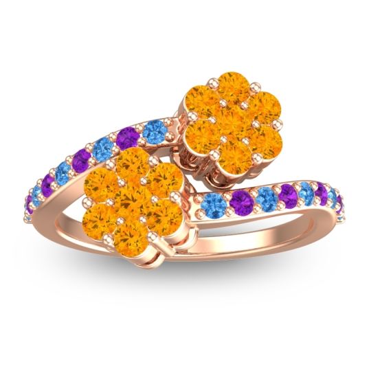 Statement Floral Pave Kusumoda Ring