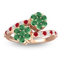 Statement Floral Pave Kusumoda Ring