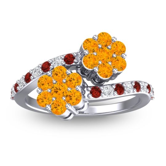 Statement Floral Pave Kusumoda Ring