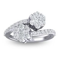 Statement Floral Pave Kusumoda Ring