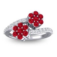Statement Floral Pave Kusumoda Ring