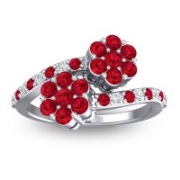 Statement Floral Pave Kusumoda Ring