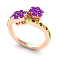 Statement Floral Pave Kusumoda Ring