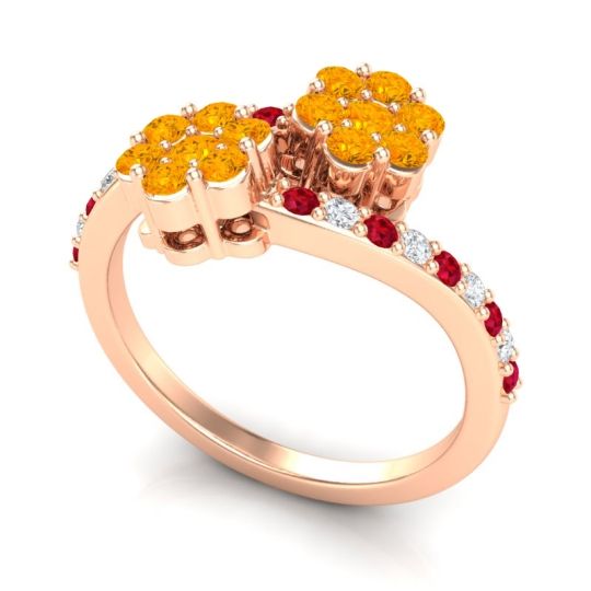 Statement Floral Pave Kusumoda Ring