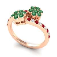Statement Floral Pave Kusumoda Ring