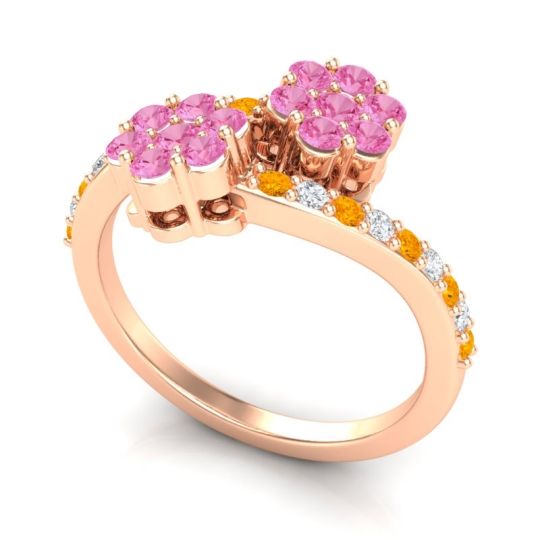 Statement Floral Pave Kusumoda Ring