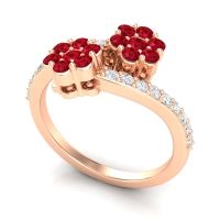Statement Floral Pave Kusumoda Ring
