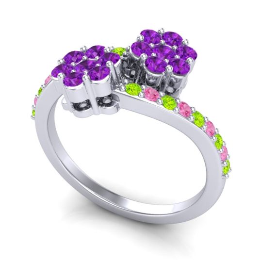 Statement Floral Pave Kusumoda Ring