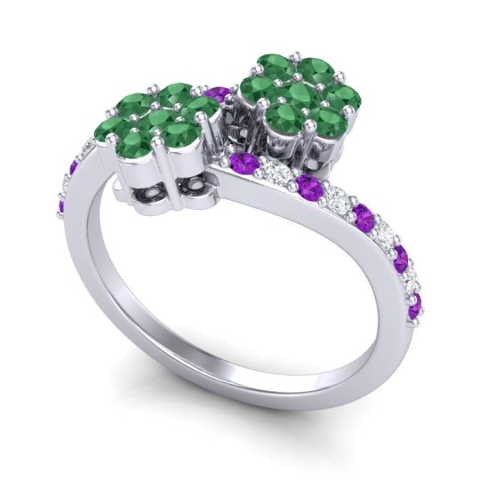 Statement Floral Pave Kusumoda Ring