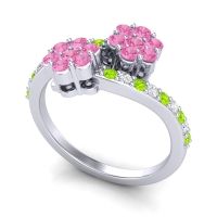 Statement Floral Pave Kusumoda Ring
