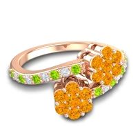 Statement Floral Pave Kusumoda Ring