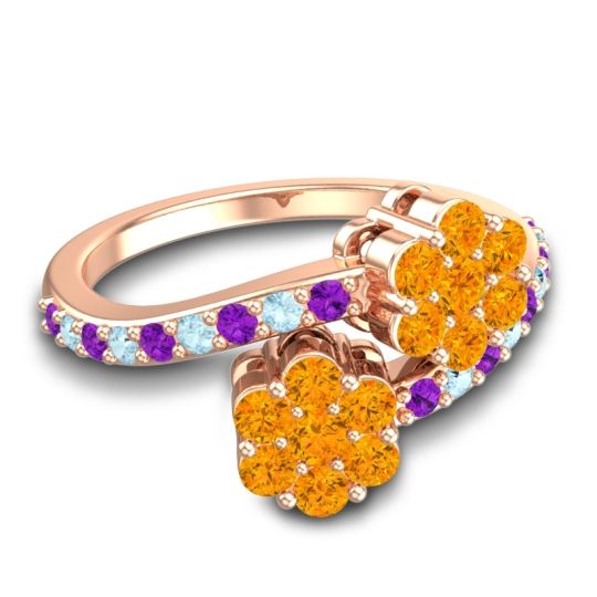 Statement Floral Pave Kusumoda Ring