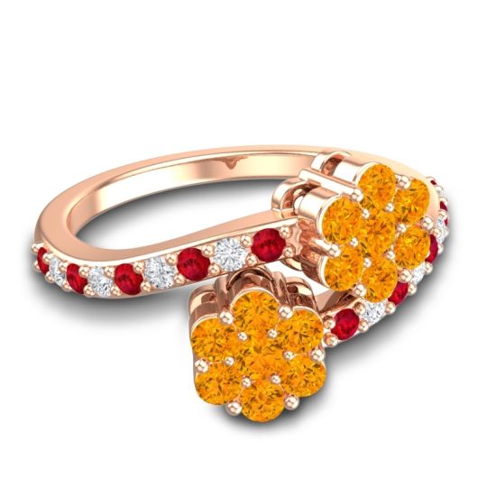 Statement Floral Pave Kusumoda Ring