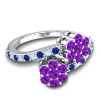 Statement Floral Pave Kusumoda Ring