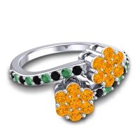 Statement Floral Pave Kusumoda Ring